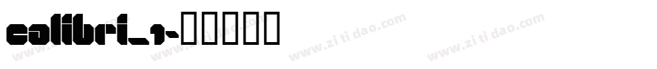 calibri_1字体转换