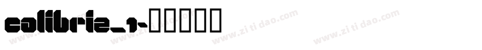 calibriz_1字体转换