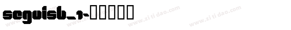 seguisb_1字体转换