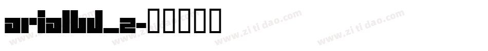 arialbd_2字体转换