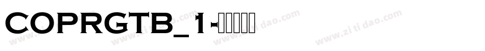 COPRGTB_1字体转换