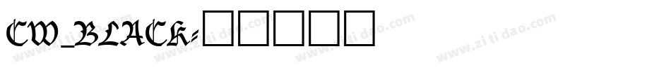 CW_BLACK字体转换