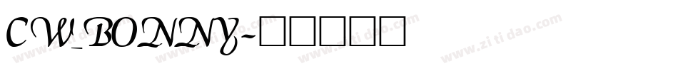 CW_BONNY字体转换