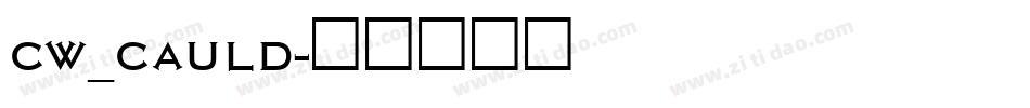CW_CAULD字体转换