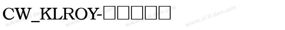 CW_KLROY字体转换