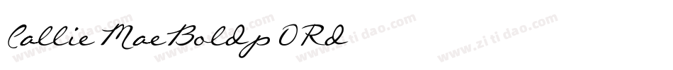 CallieMaeBold-pORd字体转换
