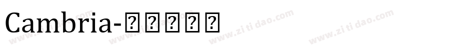 Cambria字体转换