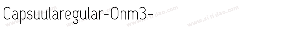 Capsuularegular-Onm3字体转换