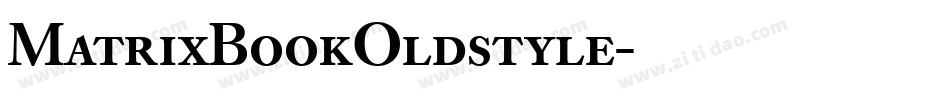 MatrixBookOldstyle字体转换