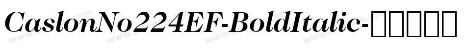 CaslonNo224EF-BoldItalic字体转换