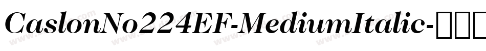 CaslonNo224EF-MediumItalic字体转换