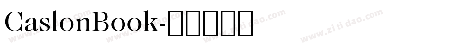 CaslonBook字体转换