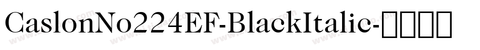 CaslonNo224EF-BlackItalic字体转换