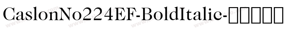 CaslonNo224EF-BoldItalic字体转换