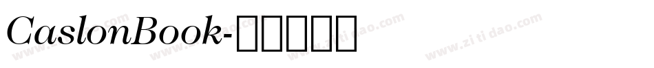 CaslonBook字体转换