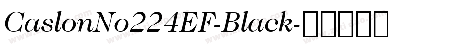 CaslonNo224EF-Black字体转换