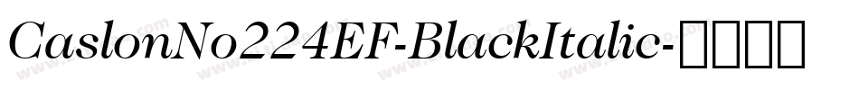 CaslonNo224EF-BlackItalic字体转换