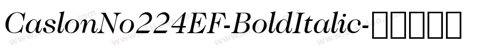 CaslonNo224EF-BoldItalic字体转换