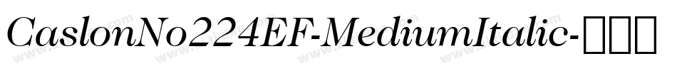 CaslonNo224EF-MediumItalic字体转换