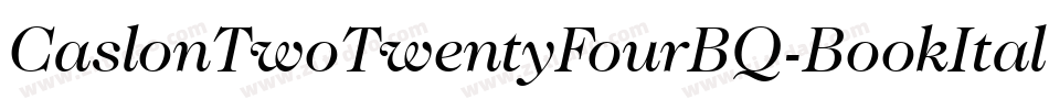 CaslonTwoTwentyFourBQ-BookItalic字体转换