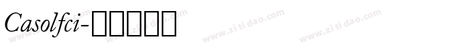 Casolfci字体转换