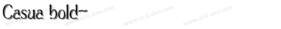 Casua_bold字体转换