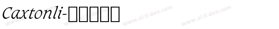 Caxtonli字体转换
