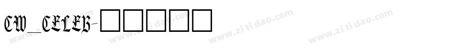 CW_CELEB字体转换