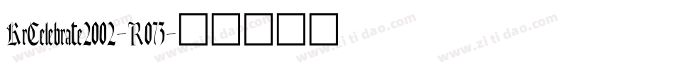 KrCelebrate2002-R073字体转换