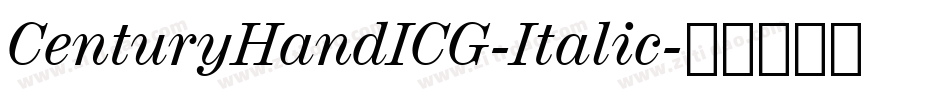 CenturyHandICG-Italic字体转换