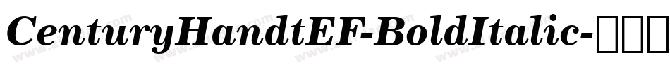 CenturyHandtEF-BoldItalic字体转换