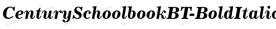 CenturySchoolbookBT-BoldItalic字体转换