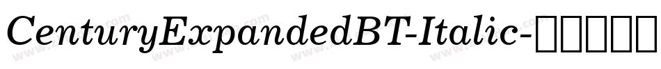 CenturyExpandedBT-Italic字体转换