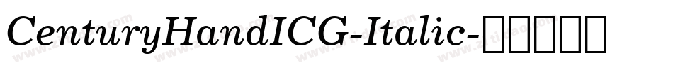 CenturyHandICG-Italic字体转换