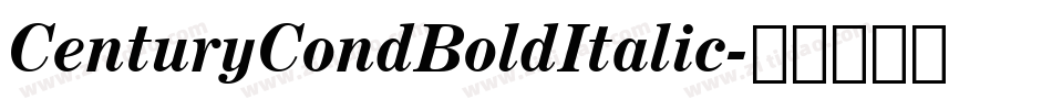 CenturyCondBoldItalic字体转换