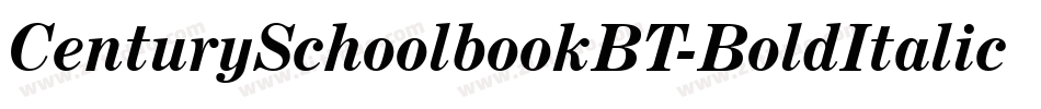 CenturySchoolbookBT-BoldItalic字体转换