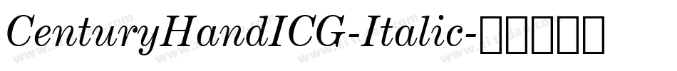 CenturyHandICG-Italic字体转换