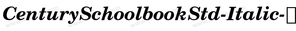CenturySchoolbookStd-Italic字体转换