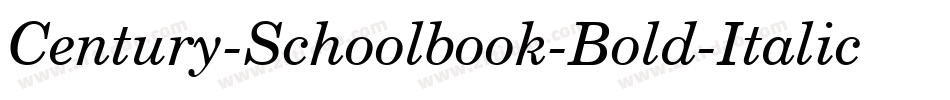 Century-Schoolbook-Bold-Italic字体转换