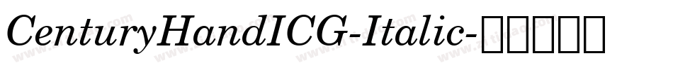 CenturyHandICG-Italic字体转换