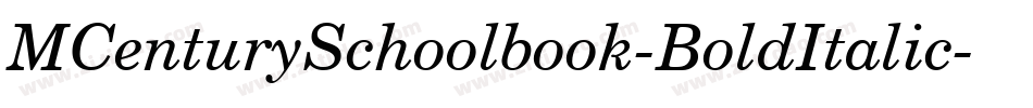 MCenturySchoolbook-BoldItalic字体转换