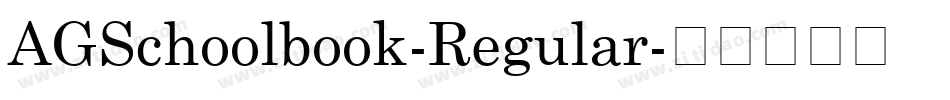 AGSchoolbook-Regular字体转换