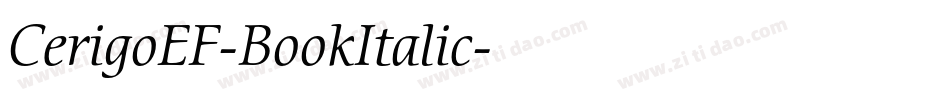 CerigoEF-BookItalic字体转换
