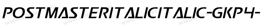 PostmasterItalicItalic-gKp4字体转换
