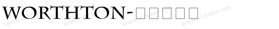 Worthton字体转换