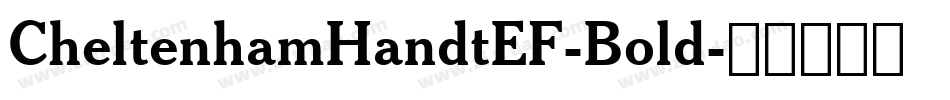 CheltenhamHandtEF-Bold字体转换