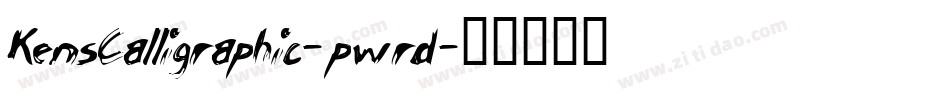 KensCalligraphic-pwrd字体转换