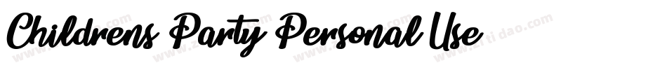 Childrens-Party-Personal-Use字体转换
