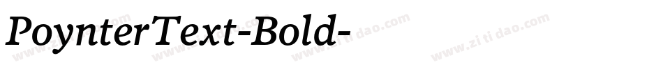 PoynterText-Bold字体转换