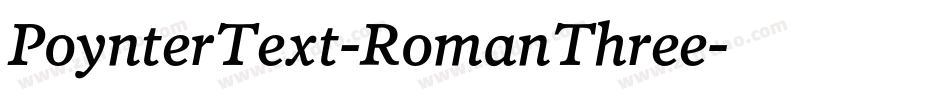 PoynterText-RomanThree字体转换